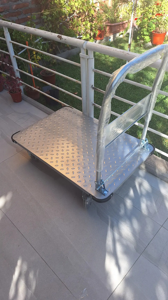 Foto real de Carro De Carga Plegable Acero Yegua 550kg 4 Ruedas Multiuso