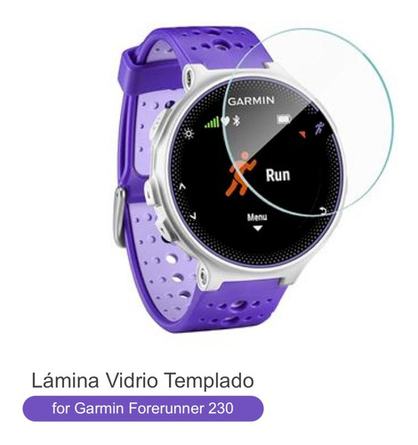Lámina Vidrio Templado Para Smartwatch Garmin Forerunner 230