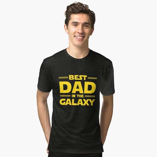 Polera Papa Star Wars Best Dad In The Galaxy H