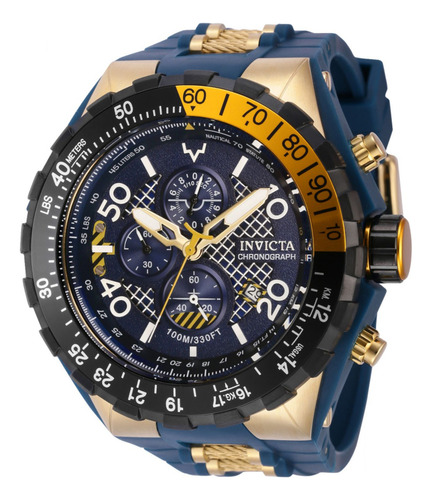 Reloj Invicta 40125 Azul, Oro Hombres