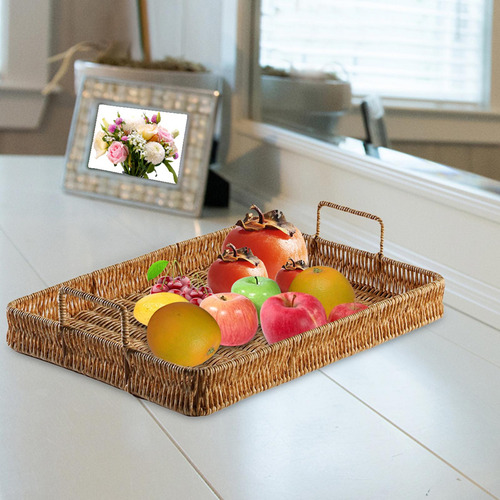 Bandeja De Servicio Tejida A Mano, Decoración Artesanal,