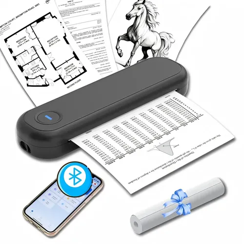 Impressora Portátil L86 Bluetooth, Sem Tinta, Para Papel A4 e A5