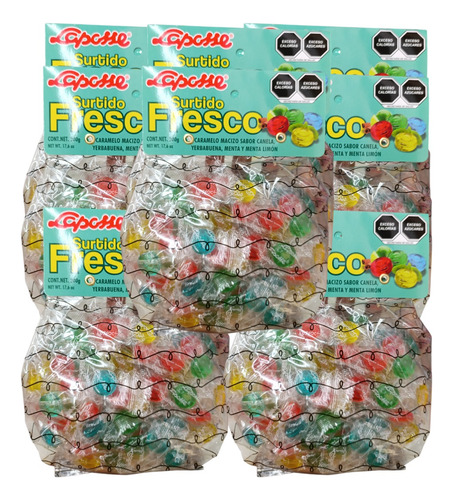 Caramelo Surtido Fresco 1kg Canela Yerbabuena Menta Limón