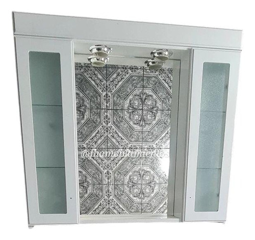 Botiquin Peinador Con Luces Espejo Para Baño 80x70 Cm Blanco