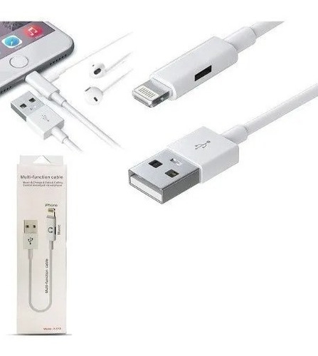 Cable Multifunción De Carga Y Auriculares Para  iPhone 7- 8 