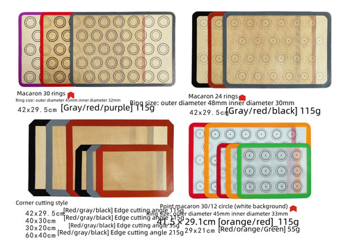 12 Círculos En Fondo Blanco Para Repostería Color Rojo