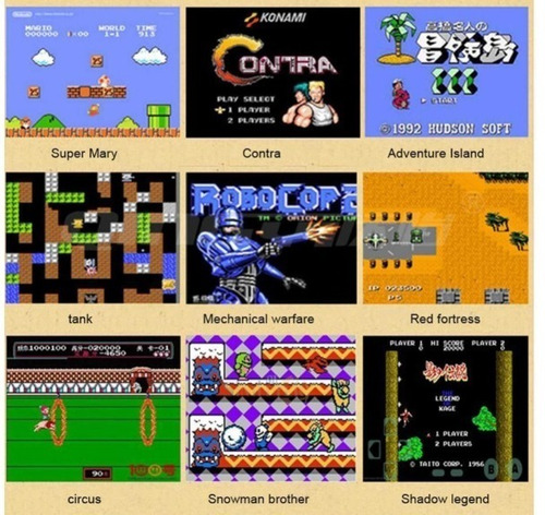 Mini Consola Retro Clásica 620 Juegos En 1 Av 2 Controles