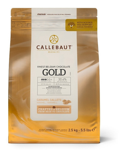 Chocolate Gold Callebaut Bolsa 2.5 Kgs.