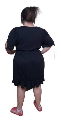 Imagen 7 de 7 de Vestido Escote V Comodo Y Elegante Talles Grandes Especiales