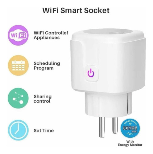 Enchufe Inteligente Schuko Wifi Mide Consumo