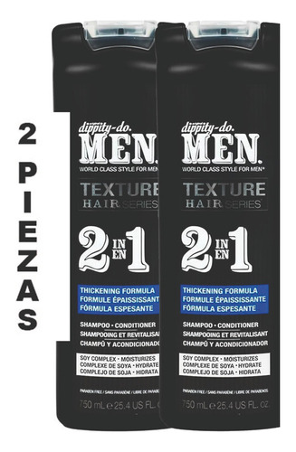 Shampoo Dippity Do Men 2 En 1 Texture Hair Series 750 Ml,2