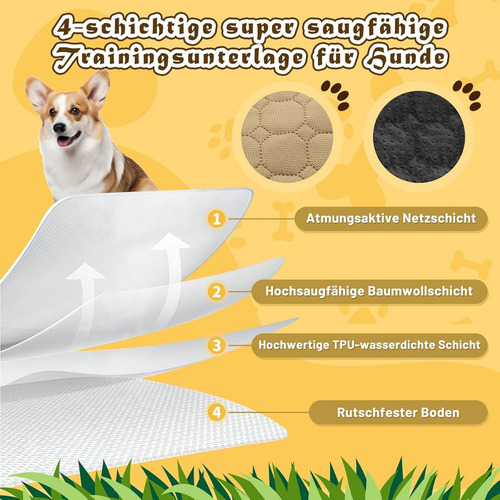 Dos Almohadillas Lavables Para Perros Absorbentes De Agua