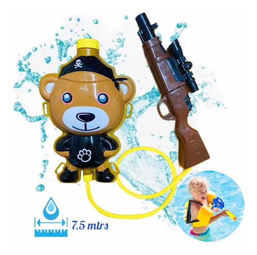 Pistola De Agua Mochila Niños Juguete Oso Pirata