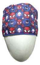 Comprar Gorro Quirúrgico Antifluido Doble Faz Spiderman Caras Azul