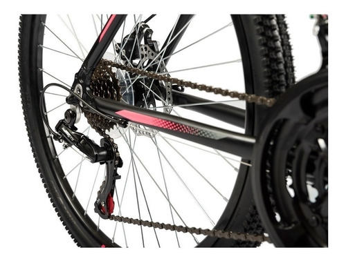 Imagen 3 de 3 de Mountain bike femenina Olmo Flash 265 18" 18v frenos de disco mecánico cambios Shimano Tourney TZ500 color gris/rosa