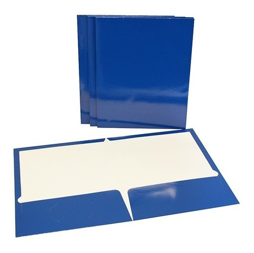 Folder Tamaño Carta Oxford Tipo Plastificado Color Azul 25 P