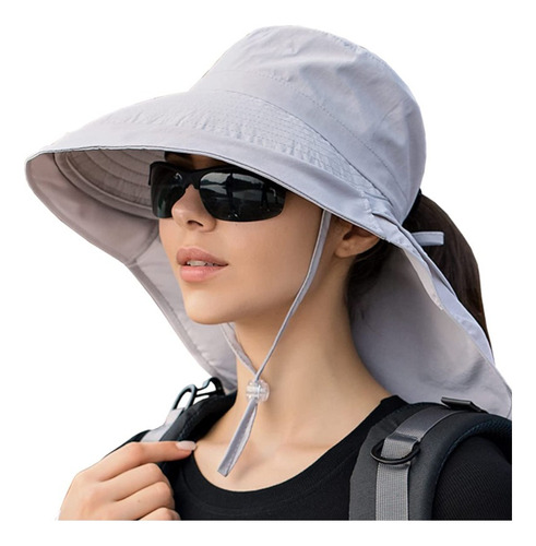 Sombrero De Playa Plegable Con Protección Uv Para Mujer