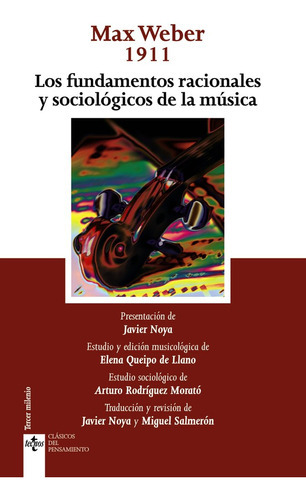 Los Fundamentos Racionales Y Sociolãâ³gicos De La Mãâºsica, De Weber, Max. Editorial Tecnos, Tapa Blanda En Español