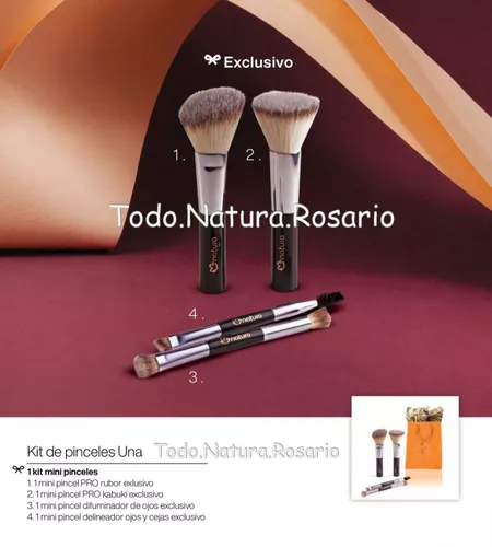 Kit X 4 Mini Pinceles Para Maquillaje Todo Natura Rosario