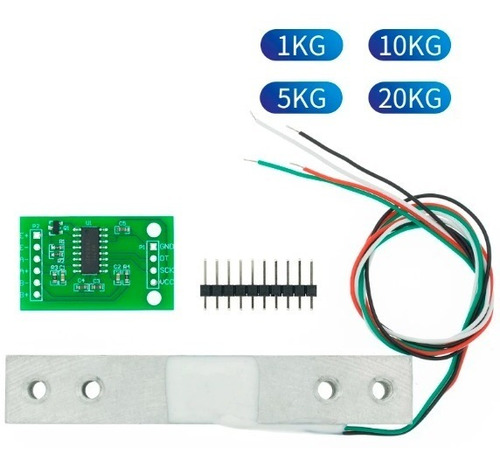 Bascula Hx711 Sensor Peso Presion Celda De Carga De Aluminio