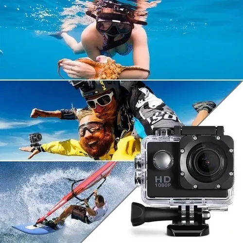 Cámara Deportiva Full Hd 1080p Waterproof 30m Rosada Sports