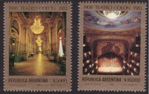 1983 Teatro Colón - Argentina ( Serie) Mint