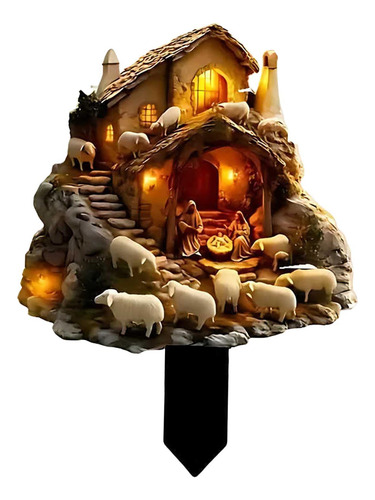 Estaca De Jardim Com Tema Pastoral, Arte 2d, Presente,