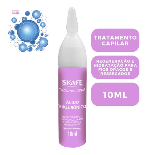 Tratamento Capilar Acido Hialuronico Skafe 10ml