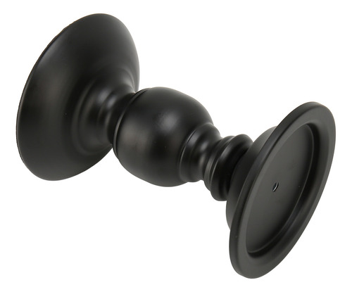 Candelabro Negro Con Forma De Pilar De Metal Inoxidable De
