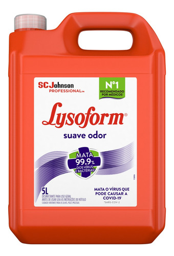 Desinfetante Líquido Lysoform suave odor 5l