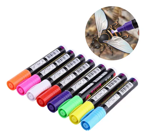 Queen Bee Marking Kit, 2 Queen Marking Cage Tube With 3 Bee