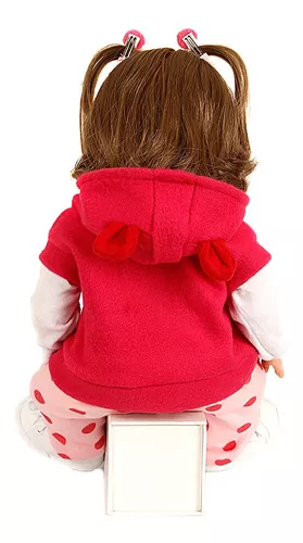 Bebe Reborn Girafinha Menina 100% Silicone 48cm no Shoptime