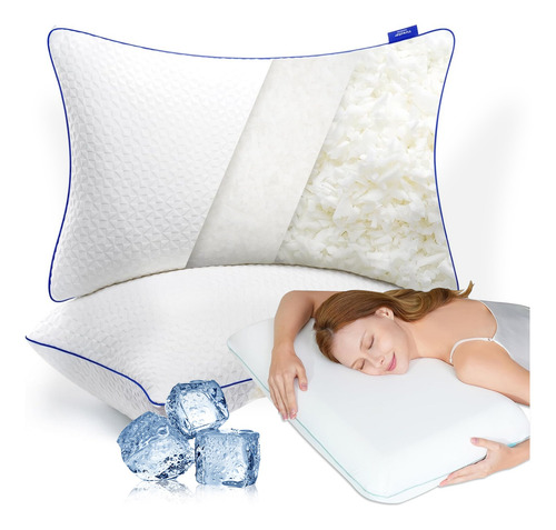Almohada Memory Foam Estándar Gel Ajustable Suave Cómoda