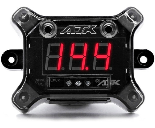 Voltimetro Ajk Digital Nano Black 12/24v Display Vermelho