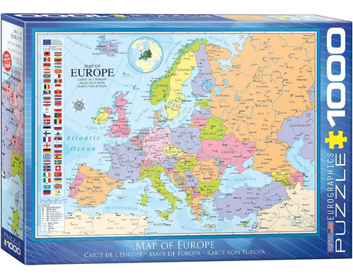 Mapa De Eurographics De Europa (1000 Piezas)