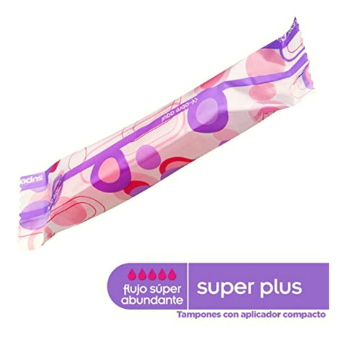 Saba Saba Tampón Con Aplicador Compacto; Absorción Súper