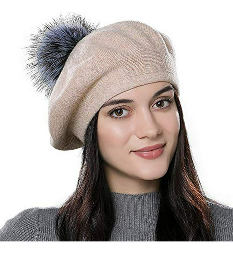 Gorro De Lana Para Mujer Con Estilo Clásico Francés