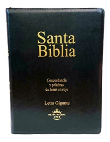 Biblia Reina Valera 1960 Letra Gigante Cierre Pjr Conc Negro