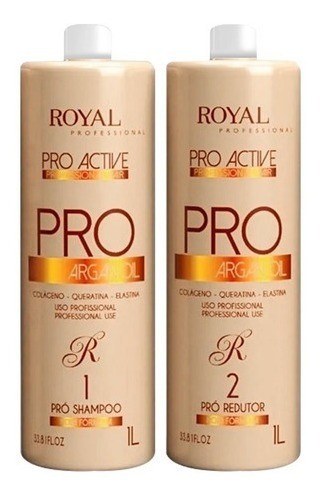 Imagem 2 de 5 de Progressiva Definitiva Royal Pro Argan Cabelos 100% Liso