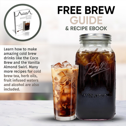 Cold Brew Coffee Maker Altura For Wide Mouth Mason Jar