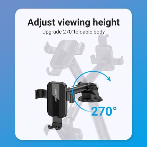 Soporte De Smartphone Para Coche Vention/ Negro
