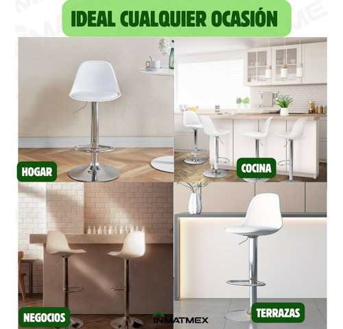 Banco Eames 3 Piezas Moderno Taburete Para Barra