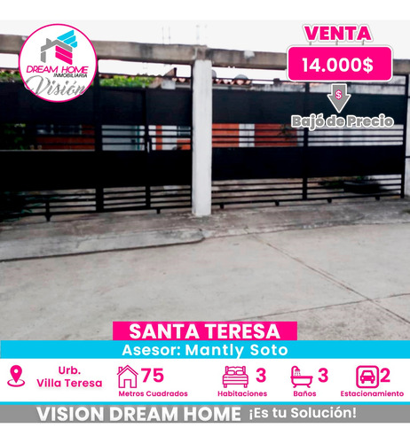 Venta De Casa En La Urb.  Villa Teresa, Santa Teresa