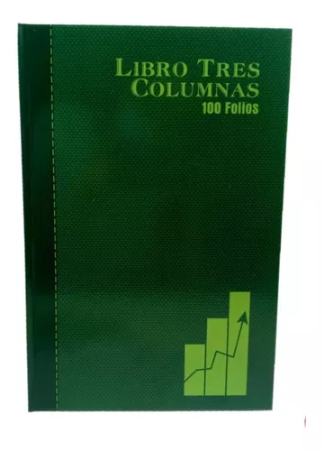 Libro De Cuentas 3 Columnas Oficio Pasta Dura 100 Folios