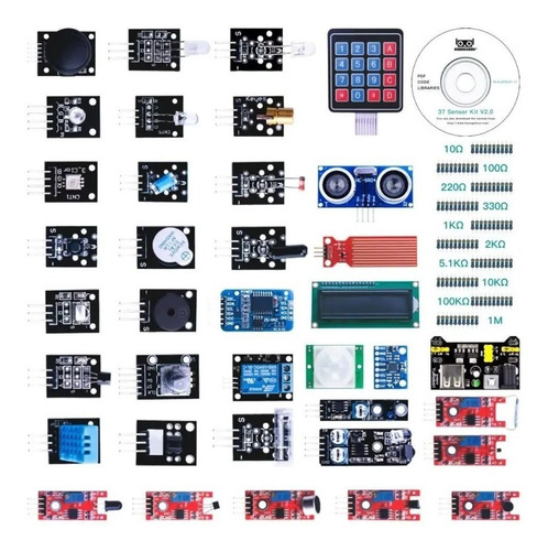 Imagen 2 de 5 de Kit Arduino De 37 Sensores V2