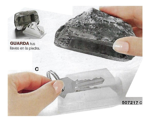 Ocultadora Para Llaves Forma Piedra Resina Mide 8x5.5x4 Cm