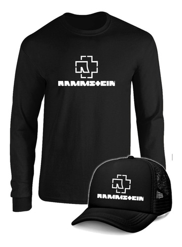 Camibuso Manga Larga Rammstein Con Gorra Combo