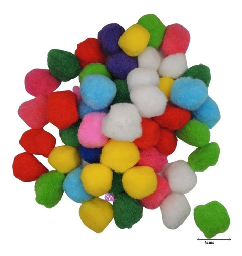 Pompones Setx50u 4cms Bola Pom Pon Manualidades Decoracion 