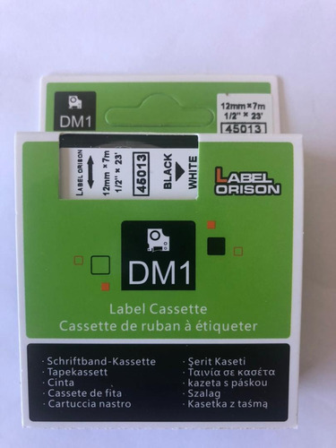 Cinta Dm1 Para Etiquetadora Y Rotuladora Dymo Lm160 Y Lm280