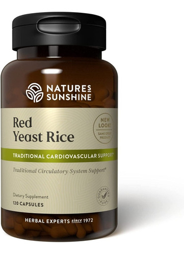 Natures Sunshine Red Yeast Rice 120 Capsules Sabor Sin sabor